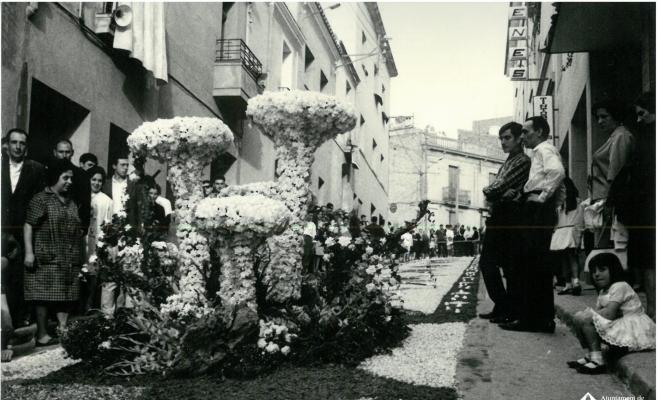 Catifes de flors. Altar bolets. Preparatius.