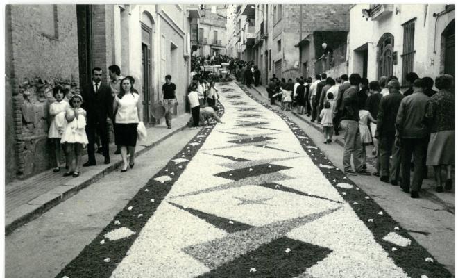 Catifes de flors. Altar bolets. Preparatius