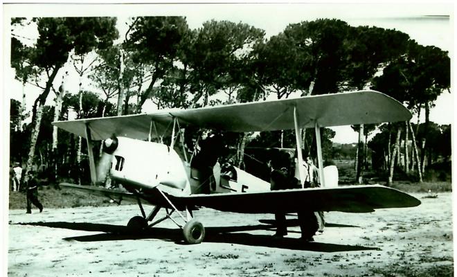 Avió dentrenament Tiger Moth de l'Aeròdrom 329