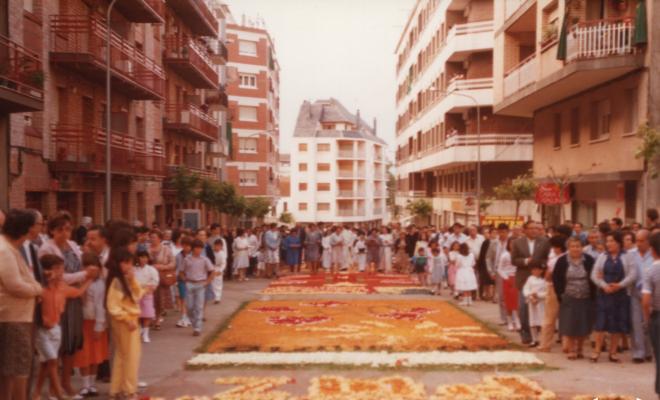 Catifes de flors a les festes del Corpus Christi