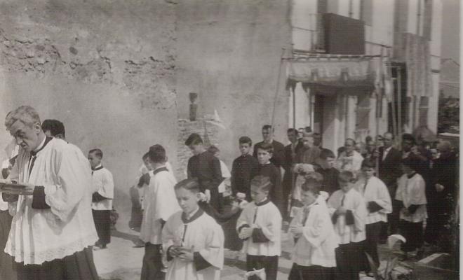 Visita del bisbe Gregorio Modrego
