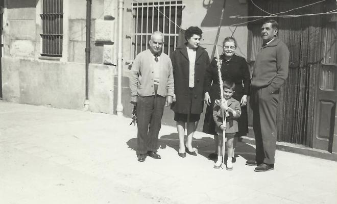 Família a la festa de Rams