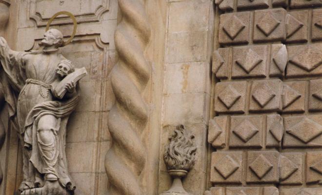 Visita col·lectiva dels folguerolencs als llocs Verdaguerians de Barcelona. Església de Betlem de Barcelona