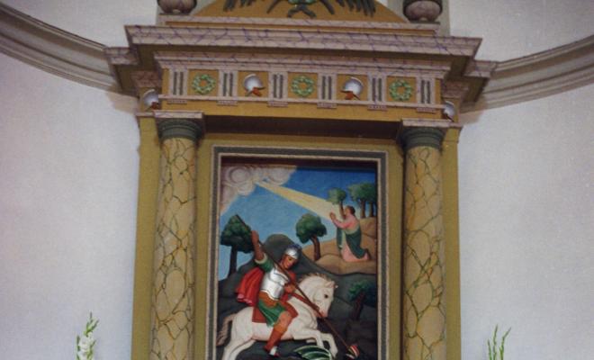 Missa a Sant Jordi de Puigseslloses per commemorar el 125è aniversari de la missa nova de Verdaguer, concelebrada per l'Excm. i Rvdm. Josep M. Guix, bisbe de Vic, i l'Excm. i Rvdm. Jaume Camprodon, bisbe de Girona. Cant coral Orfeó Vigatà