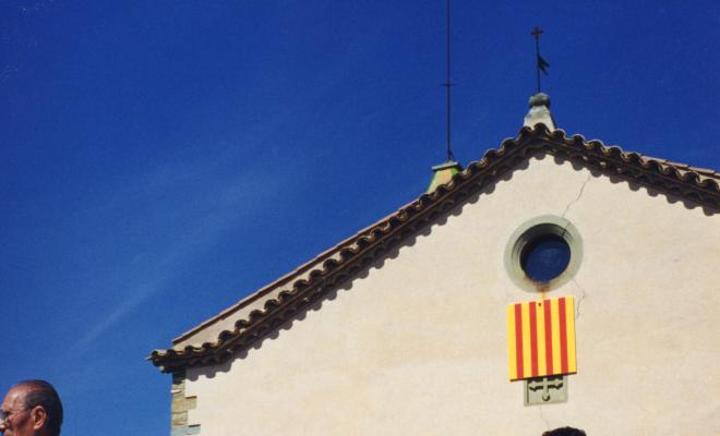 Audició de sardanes després de la missa celebrada a Sant Jordi de Puigseslloses