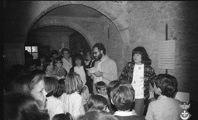 Mostra d'oficis al pati de la Casa Museu Verdaguer durant la Festa Verdaguer organitzat per Joventut Verdaguer