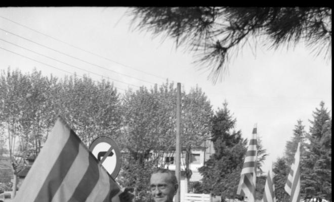 Inauguració dels monòlits de la ruta Verdaguer. Joaquim Xicoy i Bassegoda, president del Parlament de Catalunya