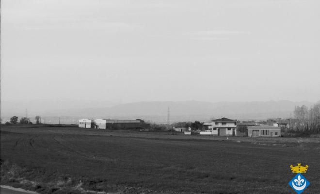 Perspectives de Folgueroles. Entrada al municipi des de la carretera de Vilanova de Sau