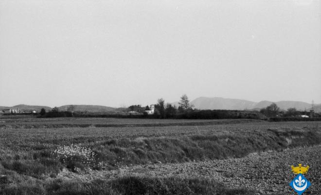 Camps de conreu i la Novíssima al fons