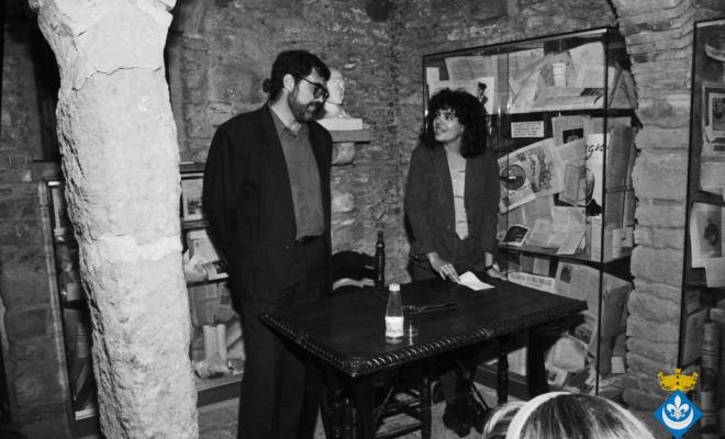 Festa Verdaguer. Xerrada d'Isidor Cònsul al Museu Verdaguer amb la directora Carme Torrents