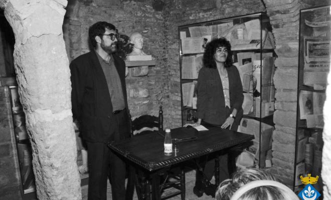 Festa Verdaguer. Xerrada d'Isidor Cònsul al Museu Verdaguer amb la directora Carme Torrents