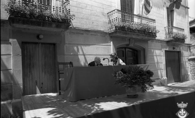 Parlaments institucionals de Festa Verdaguer a càrrec del pare Maür Boix, monjo de Montserrat, presentant el llibre Montserrat. Llegenda de Montserrat. Llegendari, cançons, odes