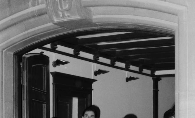 Parlaments dins la Festa Verdaguer. Gil Orriols, alcalde de Folgueroles, Carme Torrents, directora de la casa museu Verdaguer