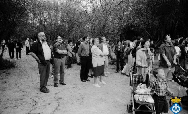 Inauguració de la signatura de la Font Trobada dins la Festa Verdaguer, obra de Perejaume
