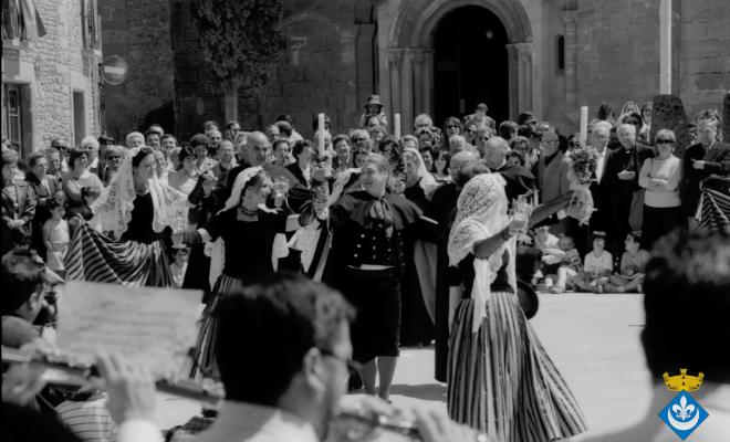 Ballets dins la Festa Verdaguer. Gil Orriols, alcalde de Folgueroles, Just Palma, regidor de Vic, 