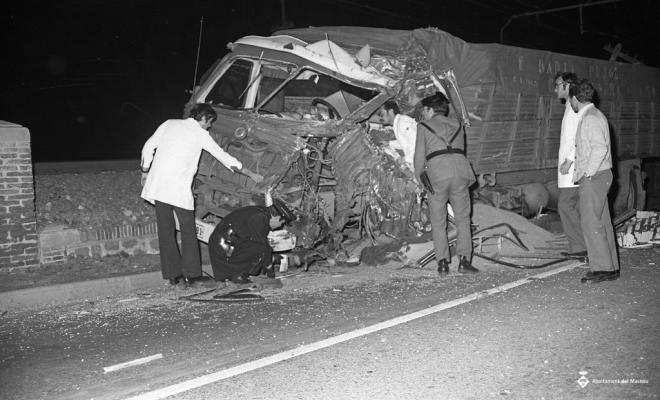 Accident de dos camions a la N-II