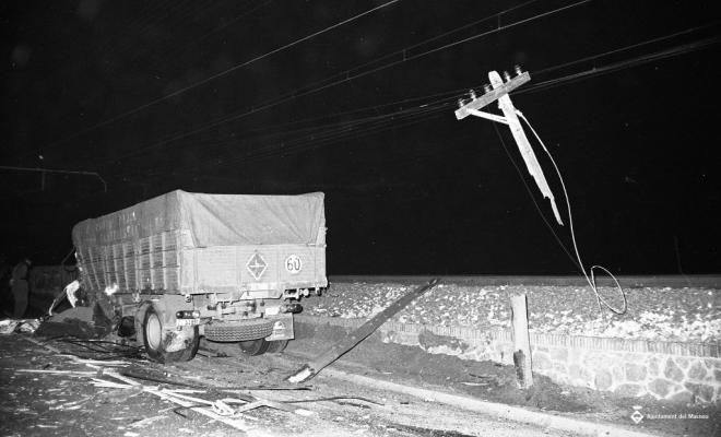 Accident de dos camions a la N-II