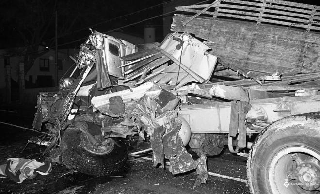 Accident de dos camions a la N-II