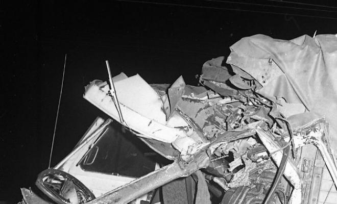 Accident de dos camions a la N-II
