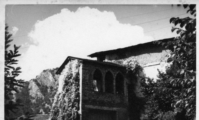 Detall d'una casa d'Ordino, Andorra