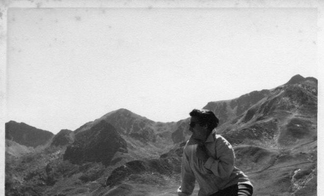Retrat de Teresa Torres al port d'Envalira (Andorra)
