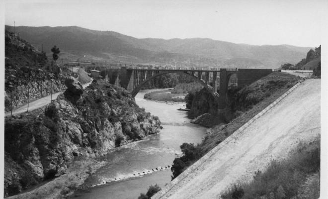 El Segre a la zona del pantà d'Oliana (Alt Urgell)