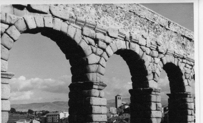 Detall de l'aqüeducte de Segòvia