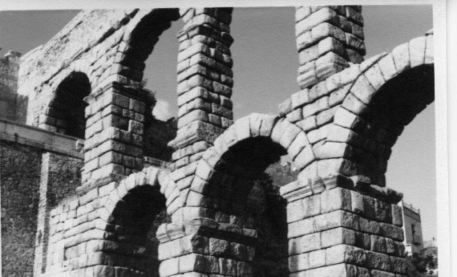 Detall de l'aqüeducte de Segòvia