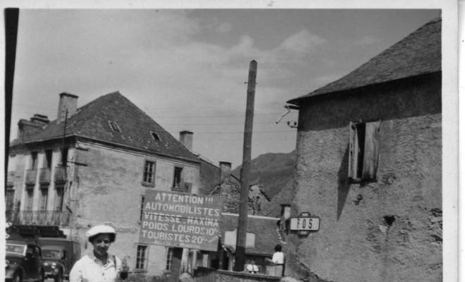 Teresa Torres en un racó de Foix (França)
