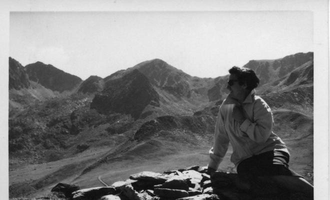 Retrat de Teresa Torres al port d'Envalira (Andorra)