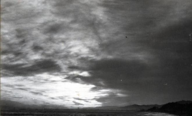 Posta de sol des de la platja