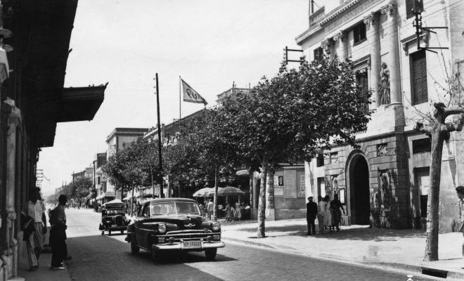 Carretera de Barcelona a l'alçada de l'Ajuntament