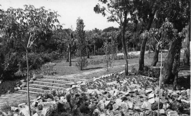 Vista dels jardins de l'Alberg