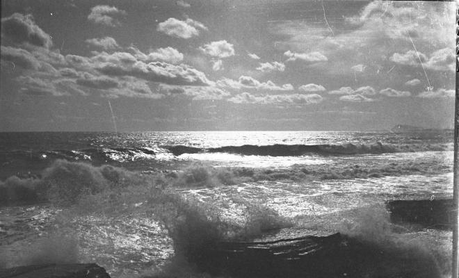 Detall del mar en dia de temporal