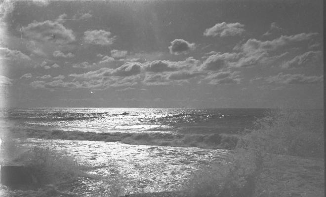 Detall del mar en dia de temporal