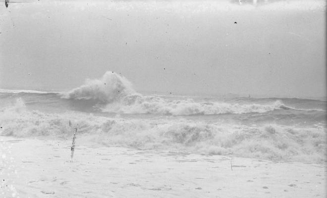 Detall del mar en dia de temporal