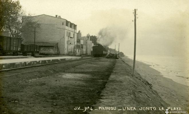 Masnou - línea junto la playa