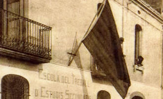 Inauguració de l'edifici de lEscola del Treball i dEstudis Secundaris