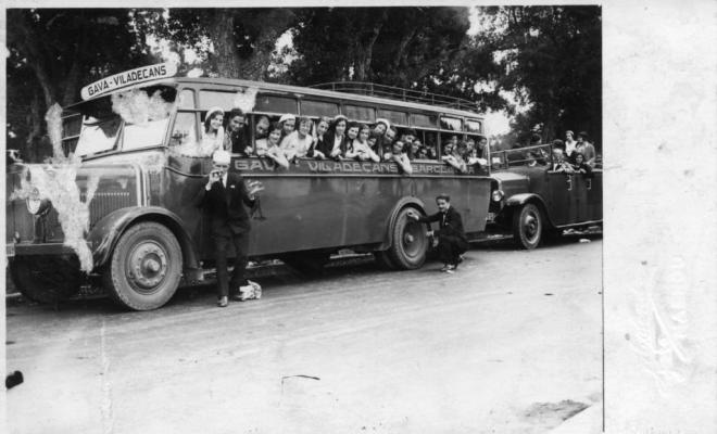 Autobús Gavà-Viladecans. Excursió de l'Orfeó Masnoví a Girona