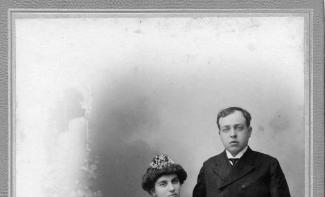 Retrat de Francesc Millet Villà i esposa