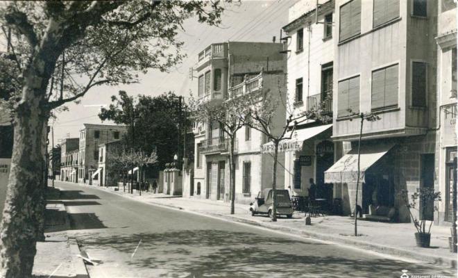 El Masnou, vista del Camí Ral a l'alçada de l'estació del Masnou
