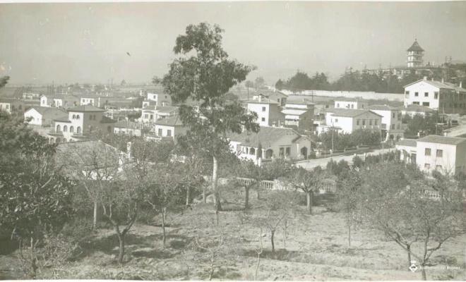 Vista del jardí de l'alberg