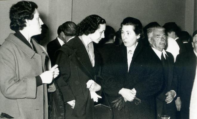 Visita de Pilar Primo de Rivera al Masnou