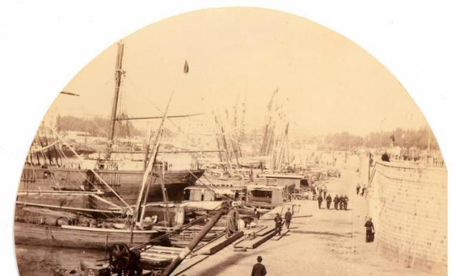 Vista del port de Barcelona