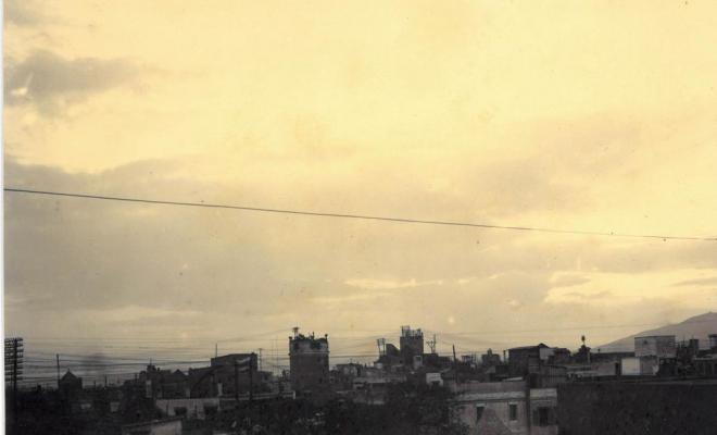 Vista de terrats de cases de Barcelona