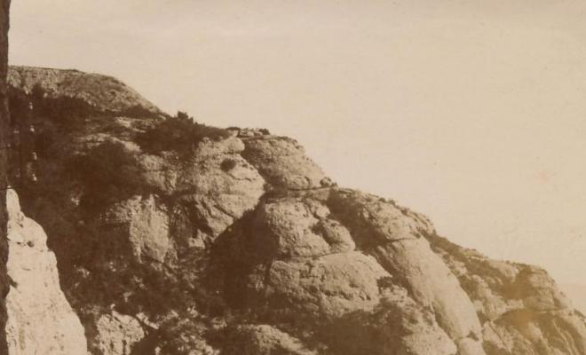 Muntanya de Montserrat i vies del funicular