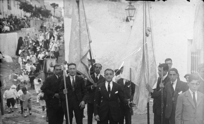 Processó de Corpus passant pel carrer Sant Pere