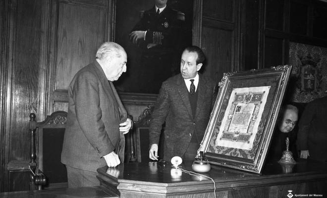 Homenatge a Josep Agell i Agell a la Sala de Plens