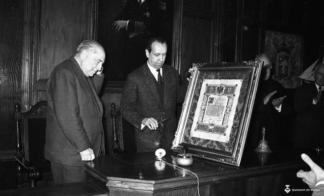 Homenatge a Josep Agell i Agell a la Sala de Plens
