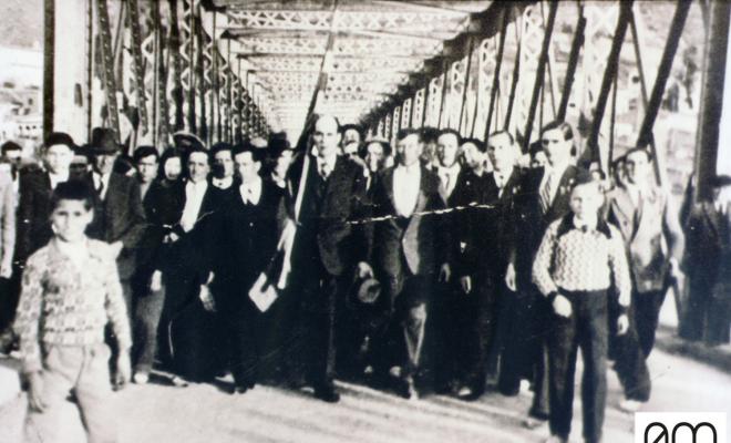 Imatge del Pont d´Anoia  dels anys 30